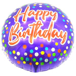 18" Happy Birthday - Colored Dots (20ct) - Party America