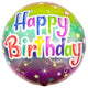 18" Happy Birthday - Colored Stars (20ct) - Party America