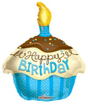 18" Happy Birthday Cupcake (100ct) - Conver USA