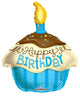 18" Happy Birthday Cupcake (100ct) - Conver USA