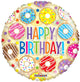 18" Happy Birthday - Donuts (100ct) - Conver USA