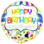 18" Happy Birthday Dot and Stripes (20ct) - Party America