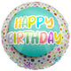 18" Happy Birthday - Dots & Flowers (20ct) - Party America