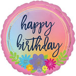18" Happy Birthday Floral - Anagram