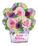 18" Happy Birthday - Flower Vase (100ct) - Conver USA