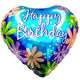 18" Happy Birthday - Flowers (20ct) - Party America