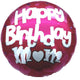 18" Happy Birthday Mom - Hearts Print (20ct) - Party America