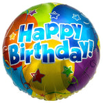 18" Happy Birthday - Rainbow Balloons (20ct) - Party America