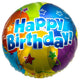 18" Happy Birthday - Rainbow Balloons (20ct) - Party America
