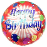 18" Happy Birthday - Red with Balloons & Stars (20ct) - Party America