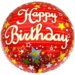 18" Happy Birthday - Red with Stars (20ct) - Party America