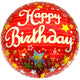18" Happy Birthday - Red with Stars (20ct) - Party America