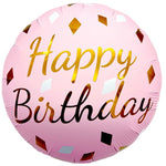 18" Happy Birthday - Round Pink (20ct) - Party America