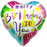 18" Happy Birthday - Sparkle Heart (20ct) - Party America