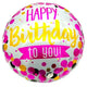 18" Happy Birthday to You - Colored Dots (20ct) - Party America
