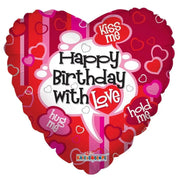 18" Happy Birthday with Love (100ct) - Conver USA