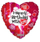 18" Happy Birthday with Love (100ct) - Conver USA