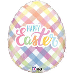18" Happy Easter Egg Plaid - Betallic