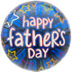 18" Happy Father's Day Blue Stars (50ct) - Party America