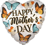 18" Happy Mother's Day Butterflies Heart (100ct) - Conver USA