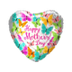 18" Happy Mother's Day Colorful Butterflies Heart (50ct) - Party America