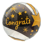 18" Holographic Congrats Grad Gold Stars (50ct) - Party America