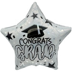 18" Holographic Graduation White Star (50ct) - Party America