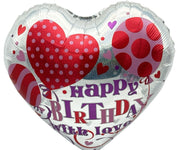 18" Happy Birthday - Silver Heart (20ct) - Party America