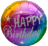 18" Happy Birthday - Rainbow Stars (20ct) - Party America