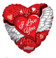 18" I Love You Heart with Wings - Winner Party