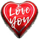 18" I Love You - Rose Print (20ct) - Party America