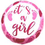 18" It's a Girl - Footprints (50ct) - Party America