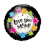 18" Love You Mom Bright Floral (50ct) - Party America
