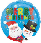 18" Merry Christmas Santa and Snowman - Anagram