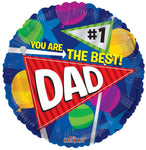 18" Round You Are the Best Dad (100ct) - Conver USA