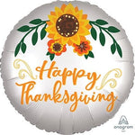 18" Satin Infused Happy Thanksgiving Floral (10ct) - Anagram
