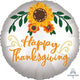 18" Satin Infused Happy Thanksgiving Floral (10ct) - Anagram