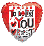 18" To Do List: Love You - Conver USA