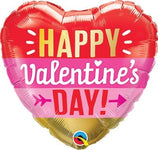 18" Valentine's Day Arrow Stripes - Qualatex