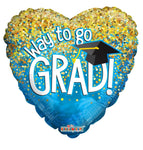 18" Way to Go Grad Blue (100ct) - Conver USA