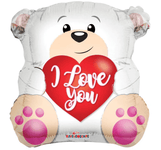 18" White Bear - I Love You
