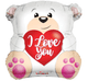 18" White Bear - I Love You