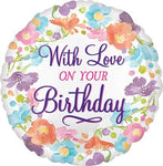 18" With Love On Your Birthday (10ct) - Anagram