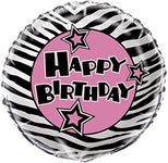 18" Zebra Passion Happy Birthday - Unique