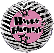 18" Zebra Passion Happy Birthday - Unique