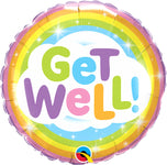 Get Well Rainbow Flat 18" Balloon