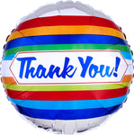 18in Thank You Stripes 18″ Foil Balloon by Anagram from Instaballoons