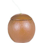 18oz Coconut Shaped Cup with Straw - Amscan