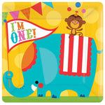 10" Paper Plates - 1st Birthday Circus (8ct) - Amscan