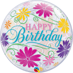 22" Bubble Balloon - Flowers & Filigree - Qualatex